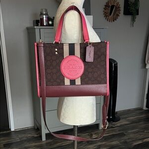 Coach Pink and Brown Tote Bag